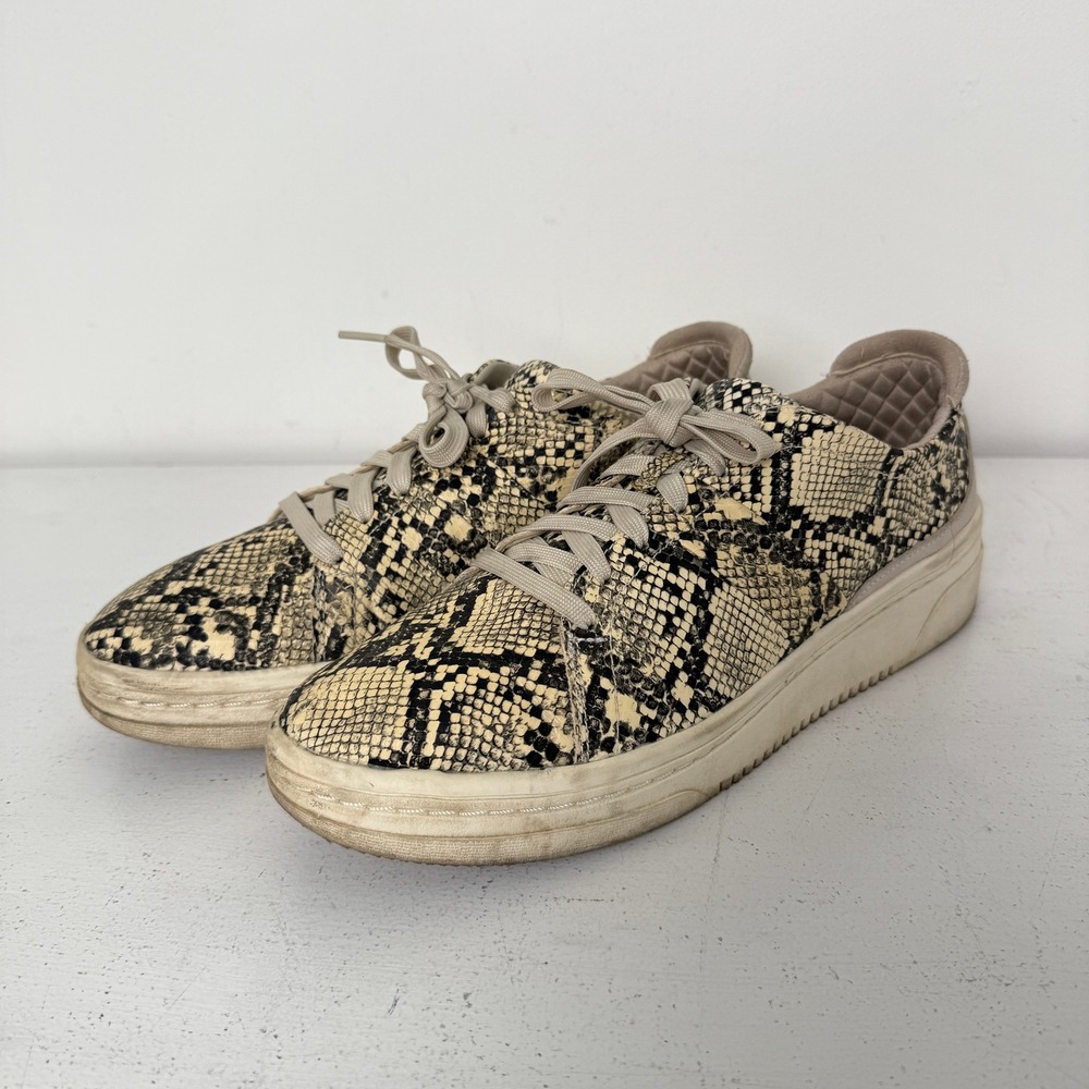 Dr. Scholl's Original Collection Women 11M Snake Print Platform Sneakers Leather